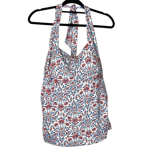 Lands' End Other - Lands End Womens Floral Tie Neck Tankini Size 16W Summer Vacation Modest